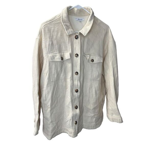 Madewell Waffleback Branner Cream Shirt Jacket XL - Picture 5 of 12